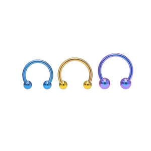 16g Externally Threaded Titanium Circular Barbell w/ Balls — Price Per 1