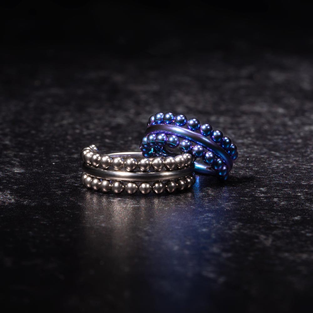 Beaded Channel Titanium Clicker