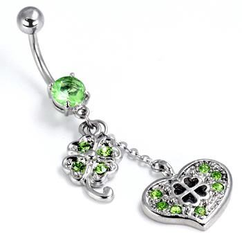 14g 7/16" Irish Luck Belly Button Ring