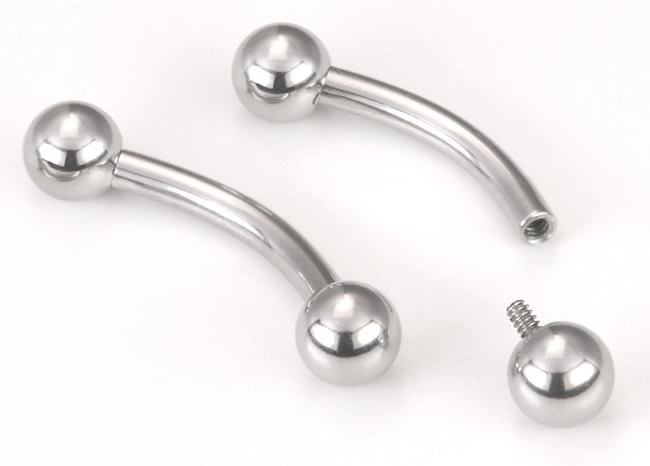 Bent Titanium Barbell - Threaded