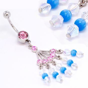 14g 7/16” Guadalupe Market Dangle Belly Button Ring