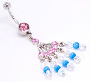 14g 7/16” Guadalupe Market Dangle Belly Button Ring