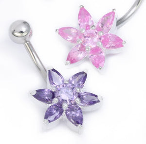 14g 3/8" FLOWER Navel Jewelry
