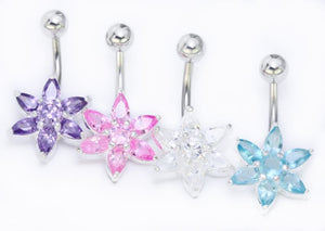 14g 3/8" FLOWER Navel Jewelry