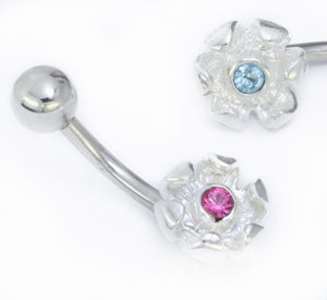 14g 3/8" Sterling Silver Small GRASP Belly Jewelry