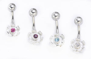 14g 3/8" Sterling Silver Small GRASP Belly Jewelry