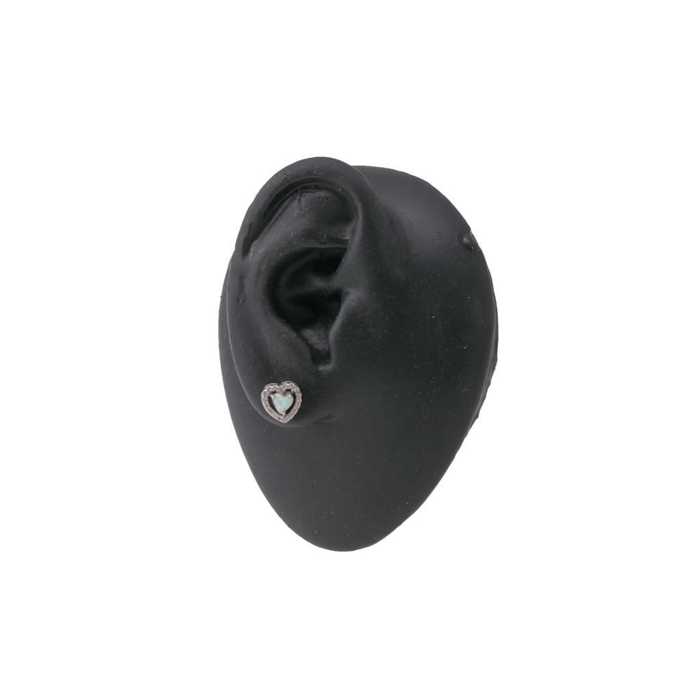 16g 5/16" Opal Heart Steel Barbell — Price Per 1