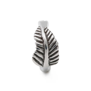 14g 3/8” Feather Burnished Silver Steel Clicker — Price Per 1