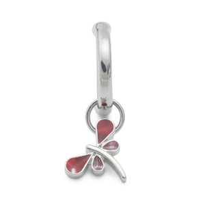 14g 3/8” Fiery Dragonfly Steel Clicker — Price Per 1
