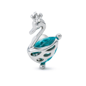 16g 5/16” Aqua Jeweled Swan Straight Barbell — Price Per 1