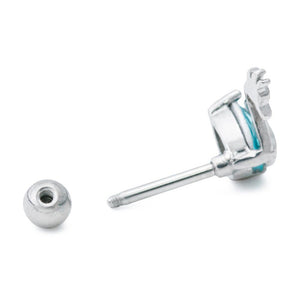 16g 5/16” Aqua Jeweled Swan Straight Barbell — Price Per 1