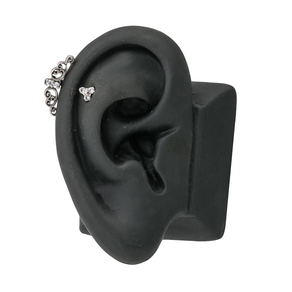 Crystal Lacework Butterfly Ear Charm