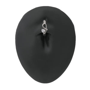 14g 3/8” Asymmetric Loop Crystal Steel Clicker — Price Per 1