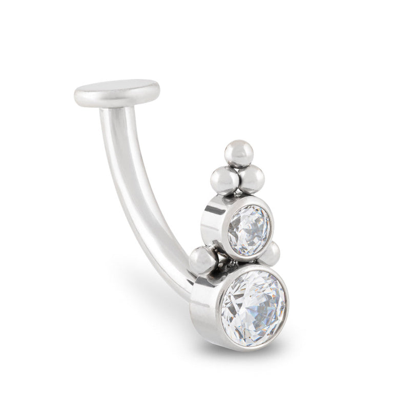 Bubbles Cluster Titanium Navel Curve