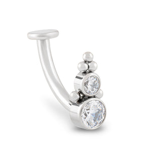 Bubbles Cluster Titanium Navel Curve