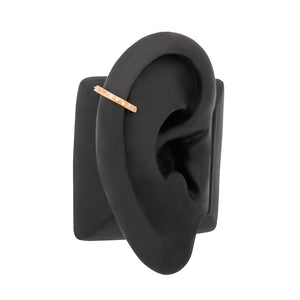 18g 3/8” Crystal Channel Gold Plated Clicker