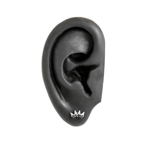 16g 5/16” Black Jewel Crown Externally Threaded Straight Barbell — Price Per 1