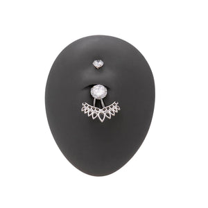 14g 3/8" Silver Wing Belly Button Ring