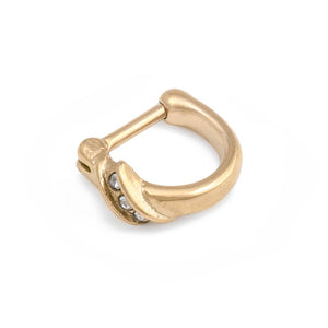 16g PVD Gold Crystal Swirl Clicker Ring — Price Per 1