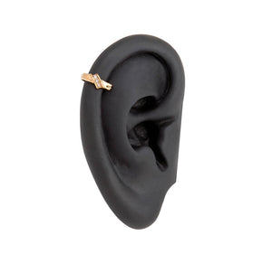 16g PVD Gold Crystal Swirl Clicker Ring — Price Per 1