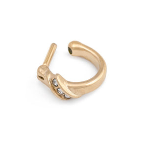 16g PVD Gold Crystal Swirl Clicker Ring — Price Per 1