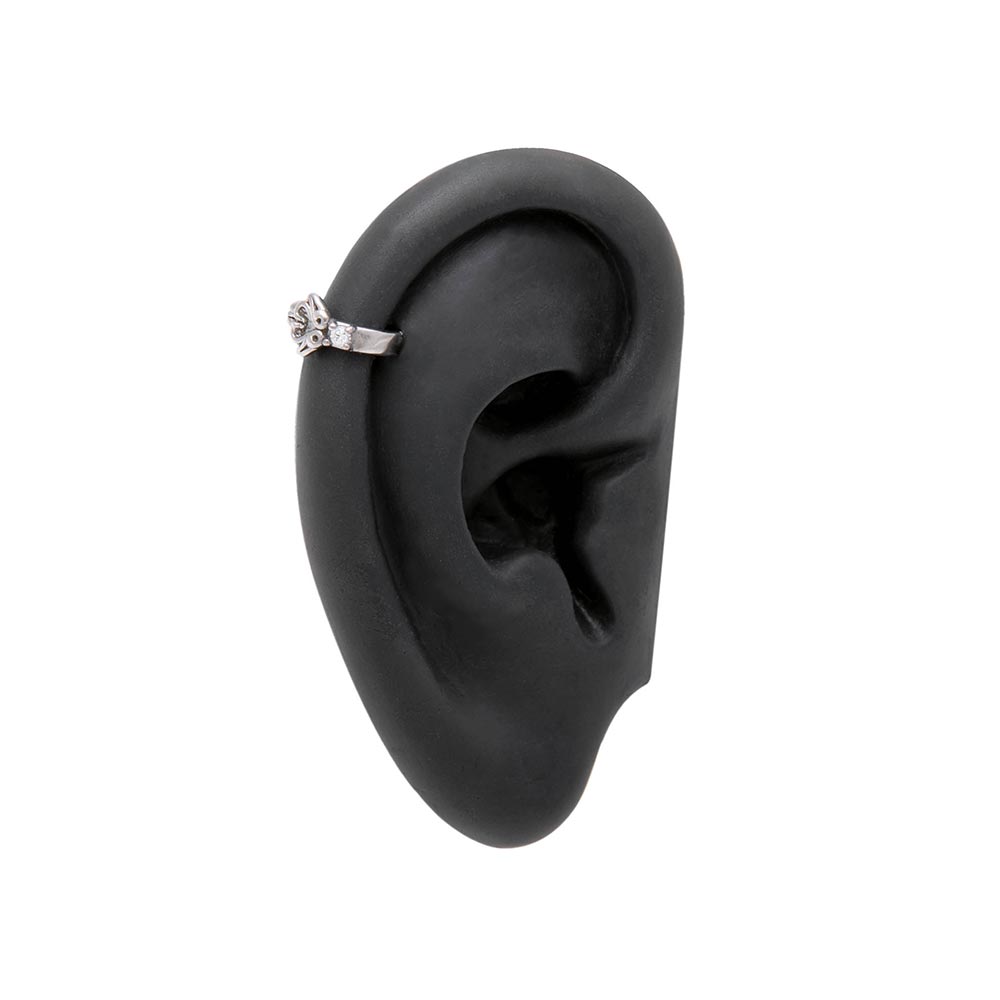 16g Winged Crystal Heart Clicker D-Ring — Price Per 1