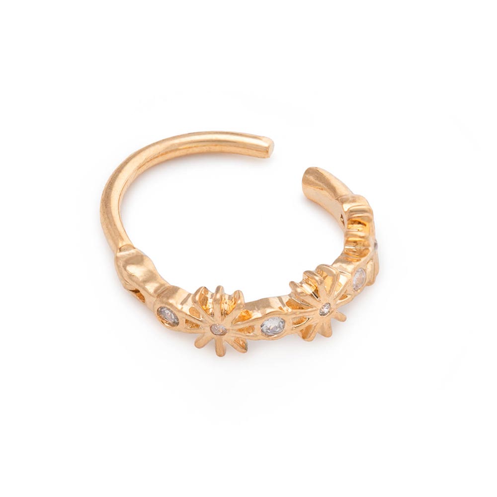 16g 3/8” Crystal Starshine PVD Gold Clicker — Price Per 1