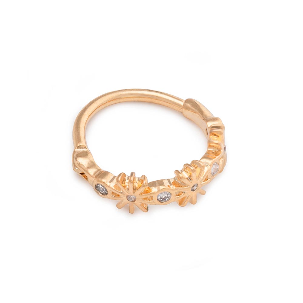 16g 3/8” Crystal Starshine PVD Gold Clicker — Price Per 1