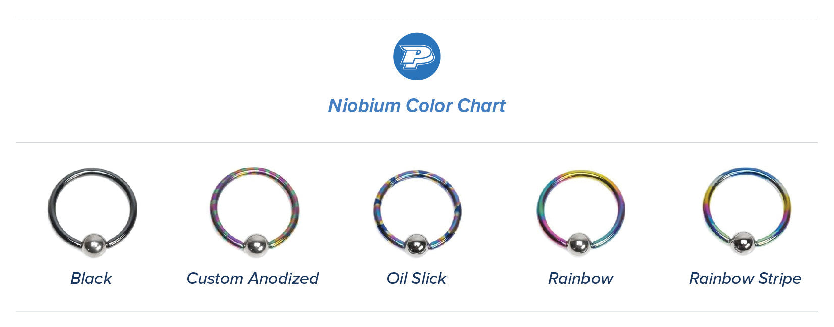 18g Black Seamless Niobium Ring — Price Per 1