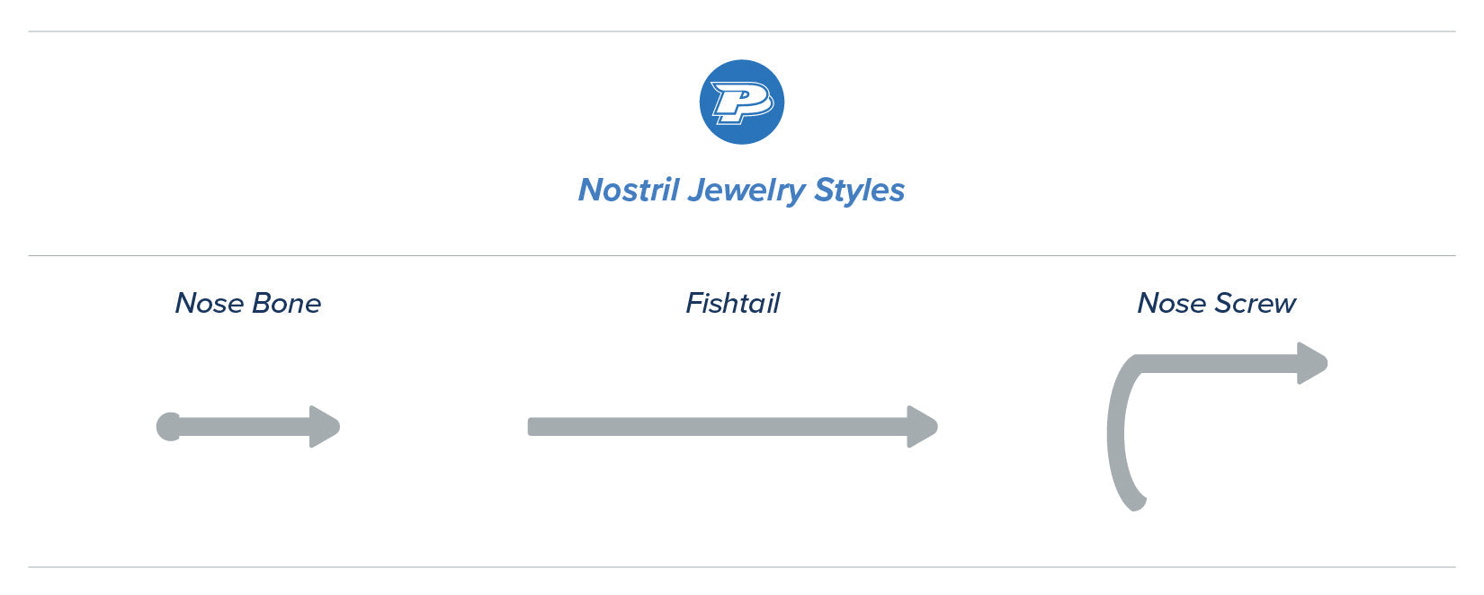 18g Steel DISC Nose Jewelry - Bone, Fishtail or Screw - You Pick