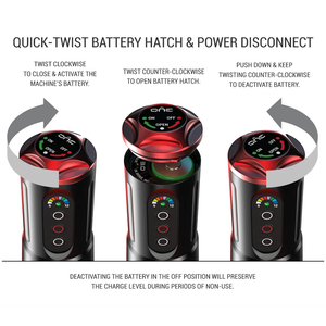 FK Irons One Tattoo Machine with Drop in Battery — Pick Stroke and Color