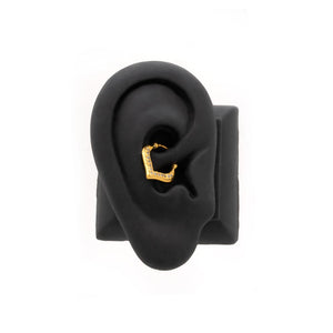 18g Gold Plated Crystal Jeweled Teardrop Septum Clicker