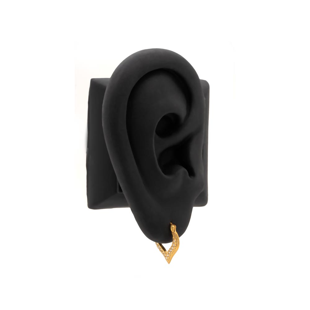 18g Gold Plated Crystal Jeweled Teardrop Septum Clicker