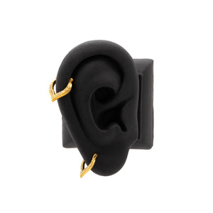 18g Gold Plated Crystal Jeweled Teardrop Septum Clicker