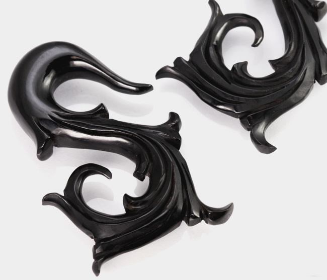 SWAN Natural Horn Earrings Organic Body Jewelry - Price Per 1