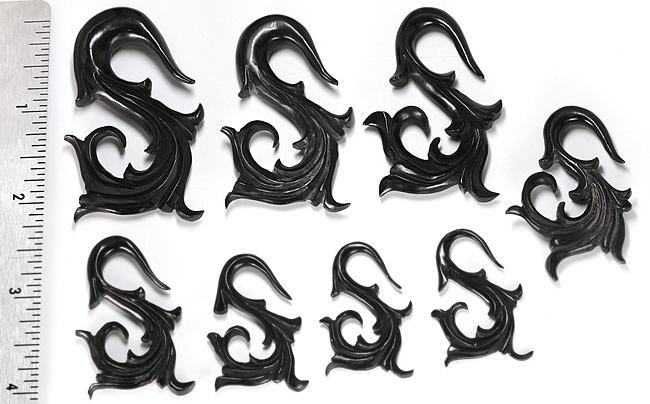 SWAN Natural Horn Earrings Organic Body Jewelry - Price Per 1