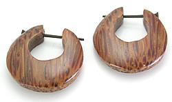 WOOD Cheaters # 102 - Stirrups Natural Body Jewelry - Price Per 2
