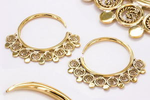 14g - 4g Bronze Indonesian ISTAS Hoop Earrings - Price Per 2
