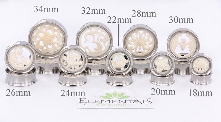 FLOWER Bone - SYNTHESIS PLUGS 18mm - 34mm - Price Per 1