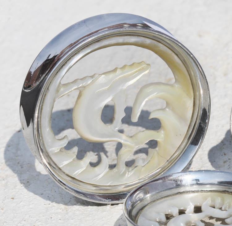 WHALE Mother of Pearl and Steel Double Flare SYNTHESIS PLUGS 28mm - 36mm - Price Per 1