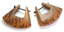 WOOD Cheaters # 111 - Stirrups Natural Body Jewelry - Price Per 2