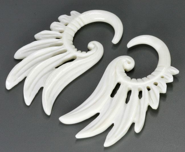 DYING FEATHERS  Bone Hanger Organic Body Jewelry - 1.5mm-8mm - Price Per 1