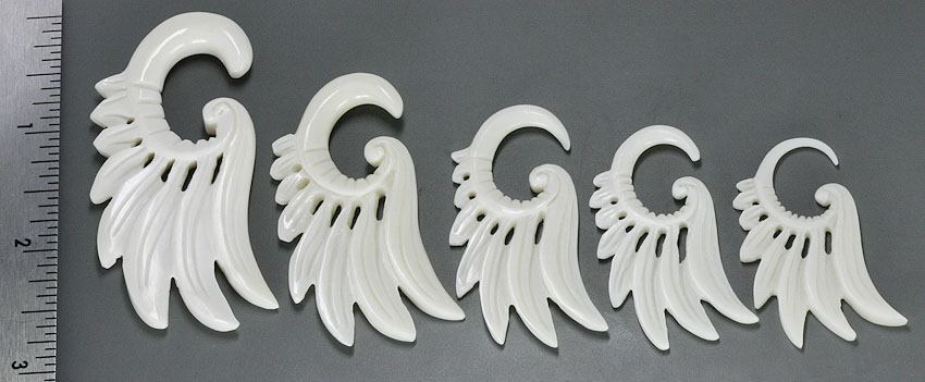 DYING FEATHERS  Bone Hanger Organic Body Jewelry - 1.5mm-8mm - Price Per 1