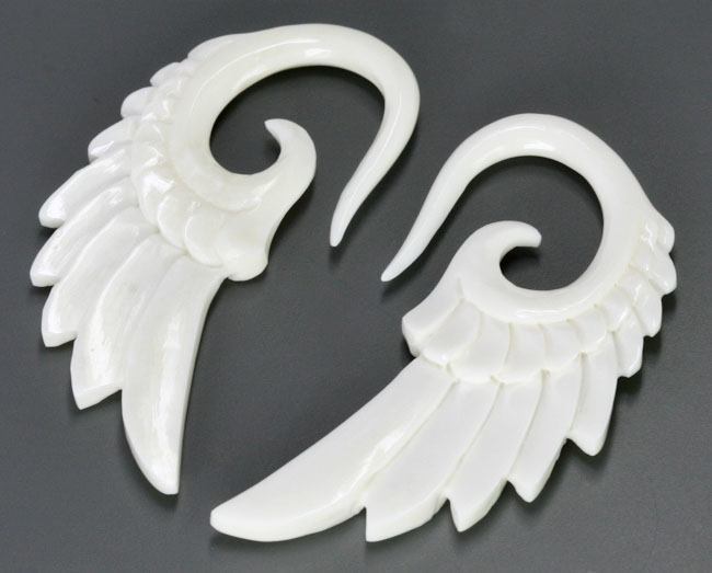 LMN WINGS  Bone Hanger Organic Body Jewelry - 1.5mm-8mm - Price Per 1