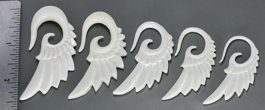 LMN WINGS  Bone Hanger Organic Body Jewelry - 1.5mm-8mm - Price Per 1