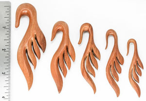 FLOWING BREEZE Saba Wood Hanger Organic Body Jewelry - 3mm-12mm - Price Per 1