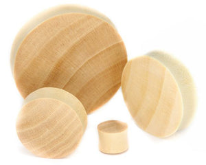 Darker Shade of Crocodile Wood Solid Plugs 12mm - 51mm - Price Per 1