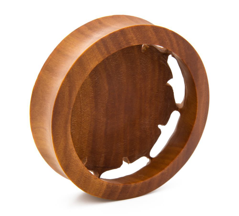 Spring Oasis Flower Saba Wood Hollow Plug - Price Per 1