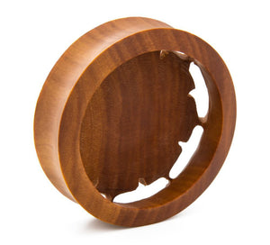Spring Oasis Flower Saba Wood Hollow Plug - Price Per 1