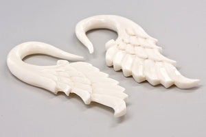 ANGEL WINGS "D" Bone Hanger Organic Body Jewelry - 1.5mm-8mm - Price Per 1